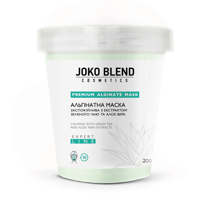 Альгінатна маска заспокійлива з екстрактом зеленого чаю і алое вера Joko Blend 200 г