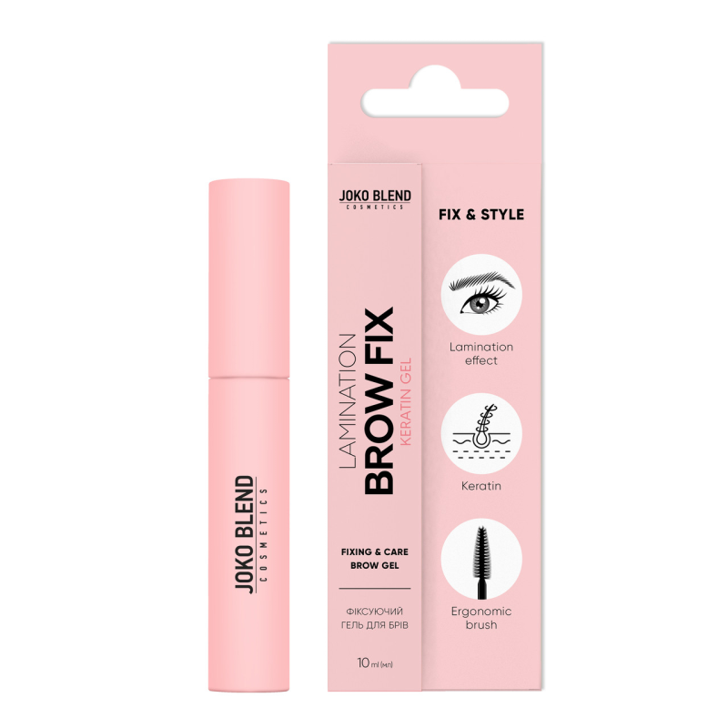 Фіксуючий гель для брів Lamination Brow Fix Keratin Gel Joko Blend 10 мл Фіксуючий гель для брів Lamination Brow Fix Keratin Gel Joko Blend 10 мл