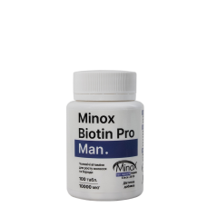 Добавка дієтична MinoX Biotin Pro Man - вітаміни для росту волосся та бороди, 100 таб.
