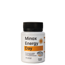 Дієтична добавка - стимулятор для енергії та настрою MinoX Energy Day, 30 капсул